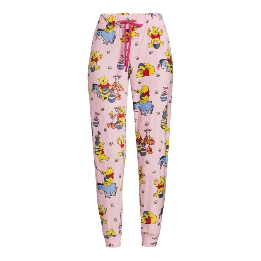Disney Loungewear Winnie the Pooh Pink Jogger Pajama Pants Plus Size 3X Cozy